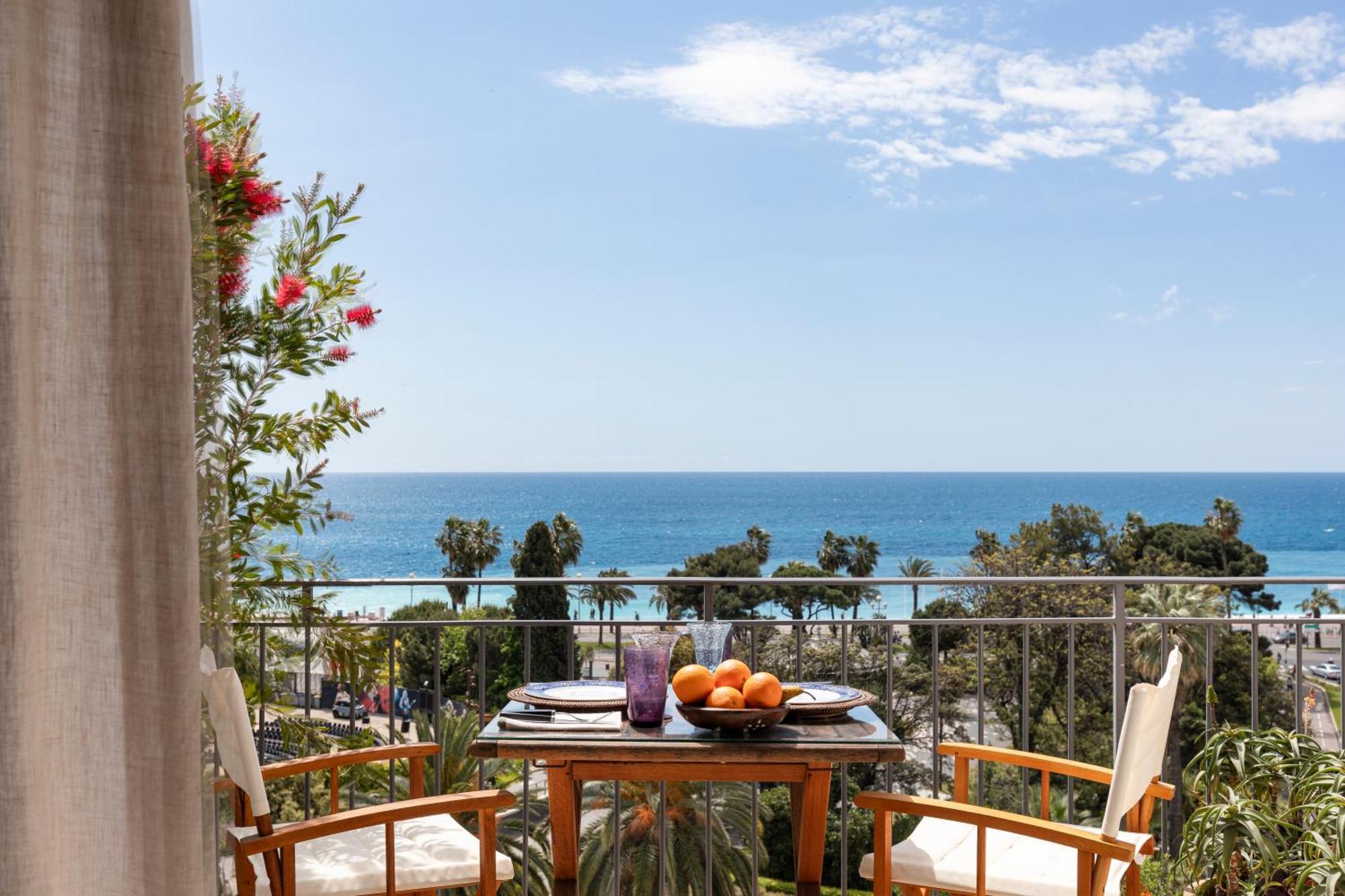Unique Sea View Apartment, Center, 100M2 นีซ ภายนอก รูปภาพ