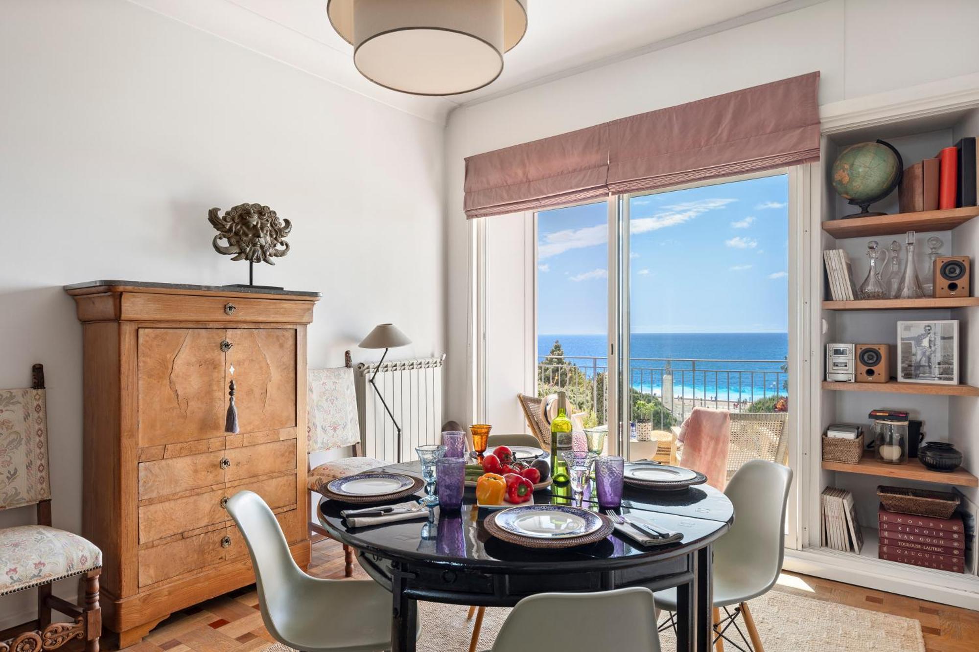 Unique Sea View Apartment, Center, 100M2 นีซ ภายนอก รูปภาพ